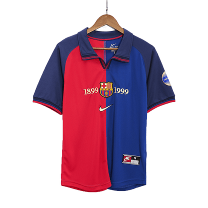 Camiseta Retro 1999/00 Barcelona Primera Equipación Local Hombre - Versión Hincha