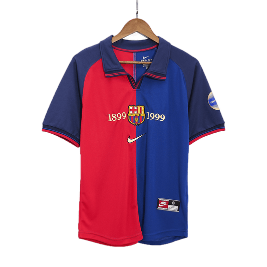 Camiseta Retro 1999/00 Barcelona Primera Equipación Local Hombre - Versión Hincha