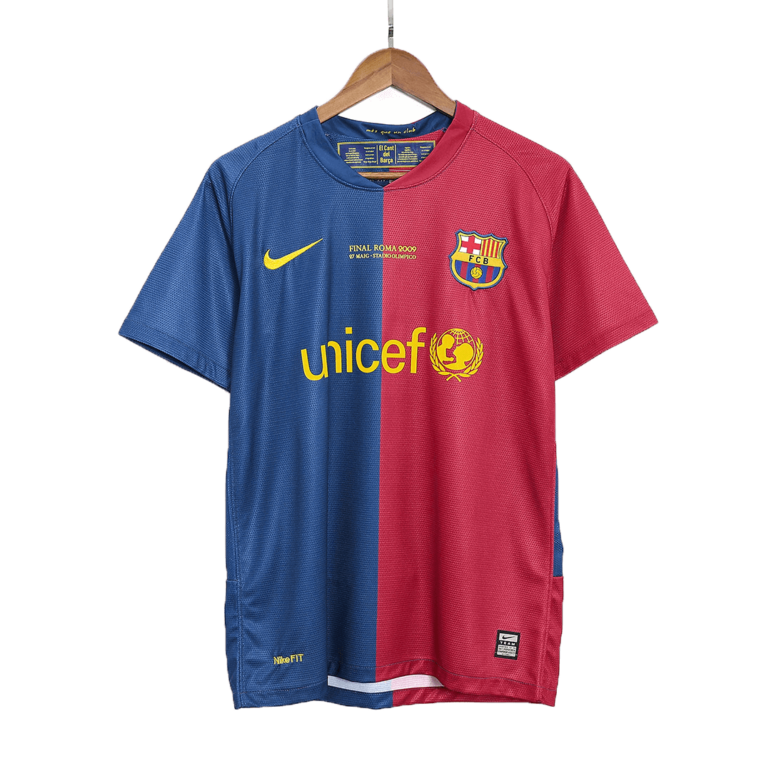 UCL Camiseta Retro 2008/09 Barcelona Primera Equipación Local Hombre - Versión Hincha