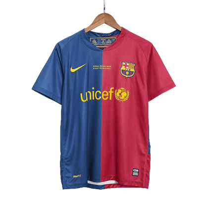 UCL Camiseta Retro 2008/09 Barcelona Primera Equipación Local Hombre - Versión Hincha