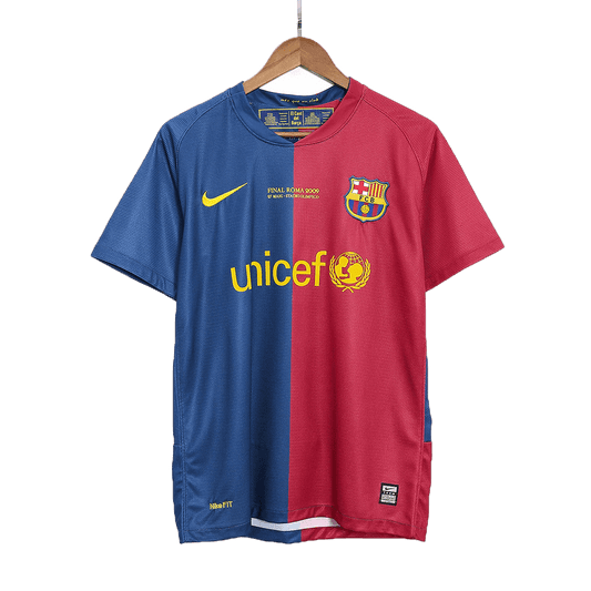 UCL Camiseta Retro 2008/09 Barcelona Primera Equipación Local Hombre - Versión Hincha