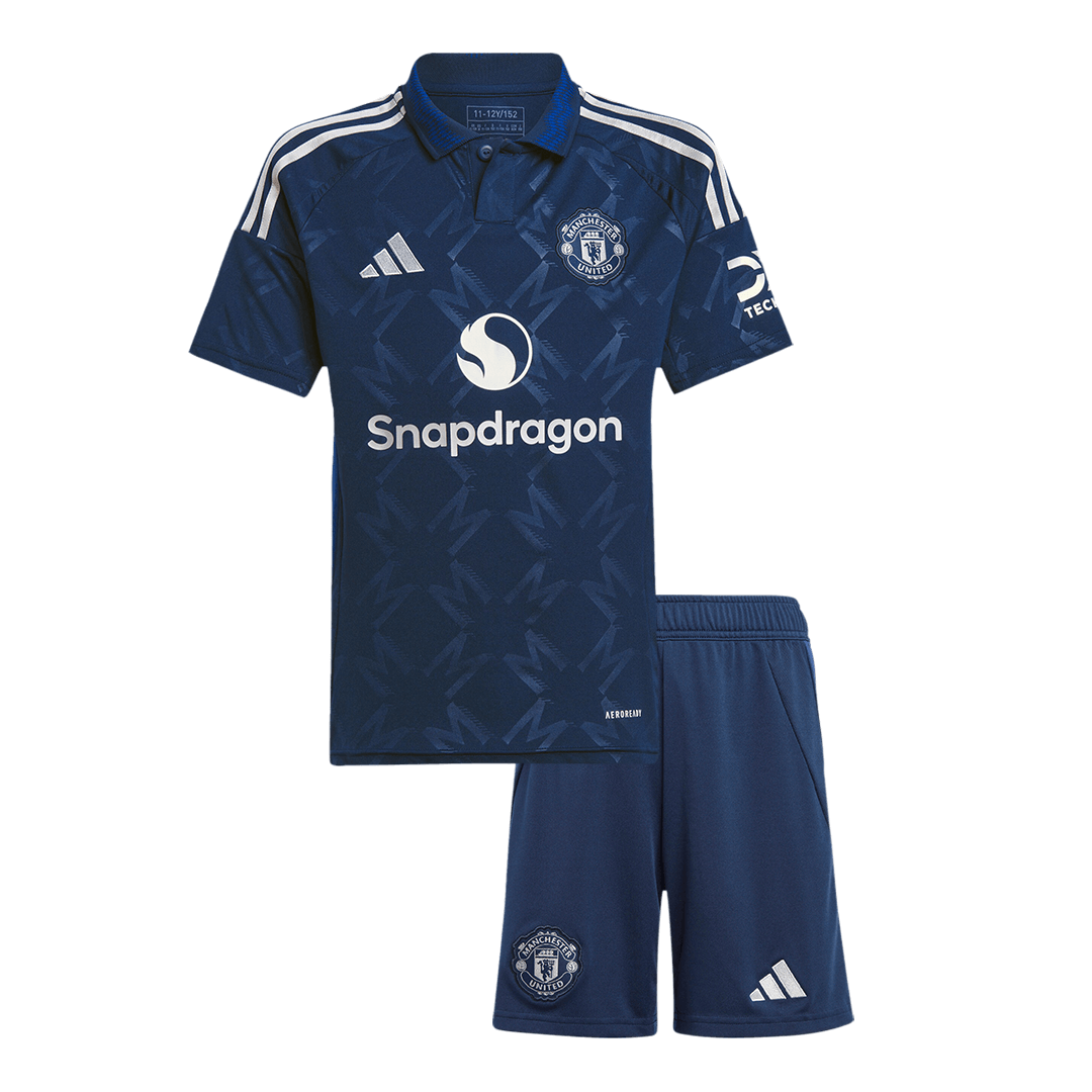 Miniconjunto Manchester United 2024/25 Segunda Equipación Visitante Niño (Camiseta + Pantalón Corto)