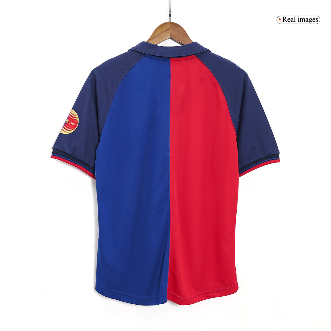 Camiseta Retro 1999/00 Barcelona Primera Equipación Local Hombre - Versión Hincha