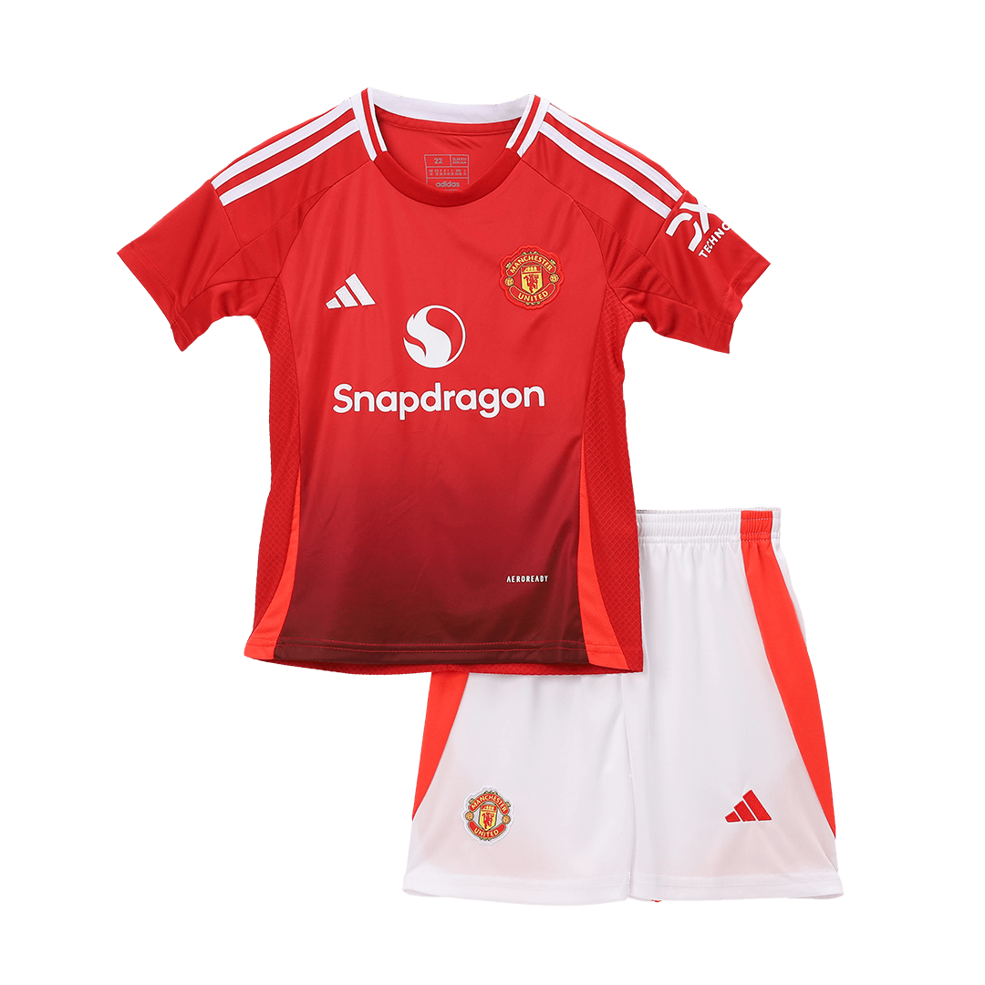 Miniconjunto Manchester United 2024/25 Primera Equipación Local Niño (Camiseta + Pantalón Corto)