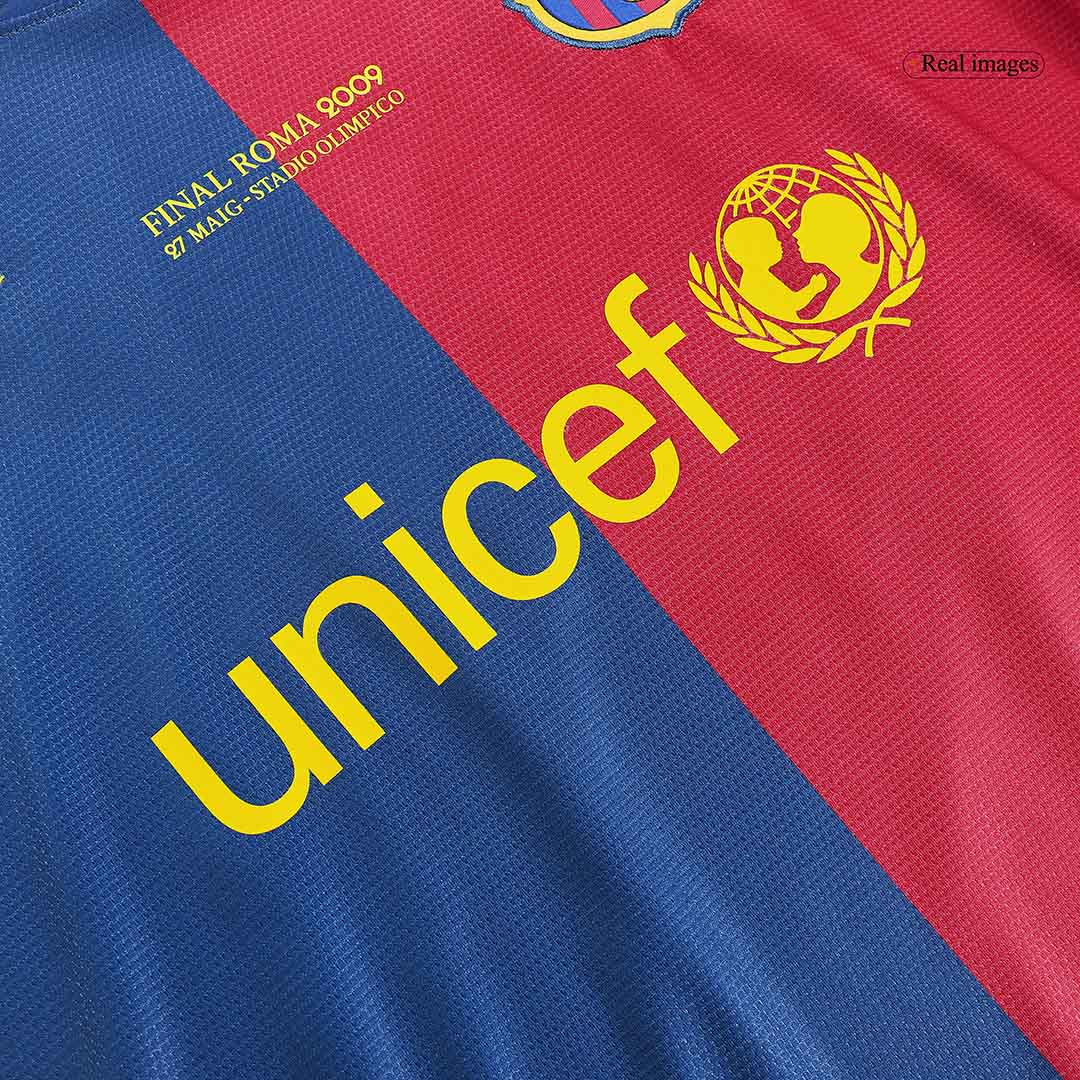 UCL Camiseta Retro 2008/09 Barcelona Primera Equipación Local Hombre - Versión Hincha