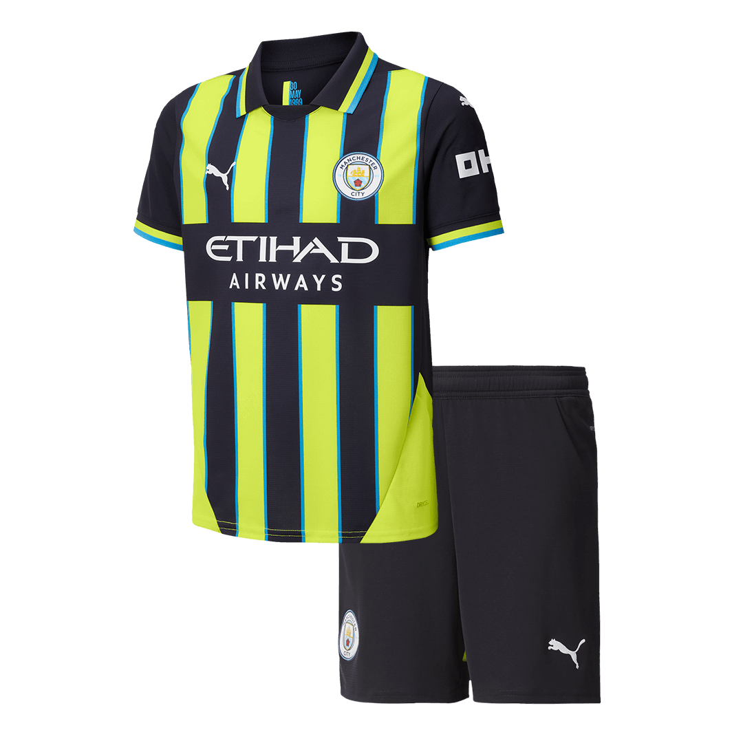 Miniconjunto Manchester City 2024/25 Segunda Equipación Visitante Niño (Camiseta + Pantalón Corto)