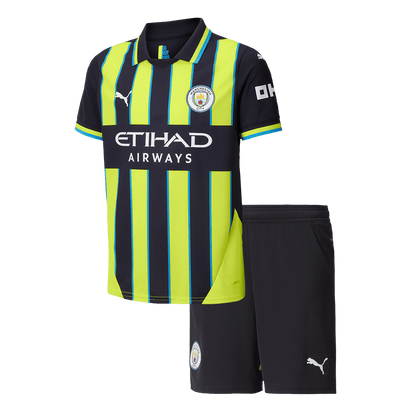 Miniconjunto Manchester City 2024/25 Segunda Equipación Visitante Niño (Camiseta + Pantalón Corto)