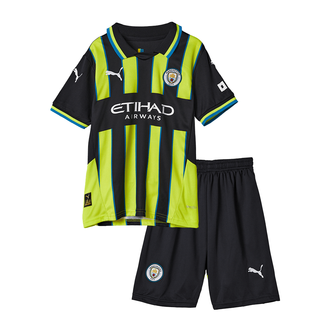 Miniconjunto Manchester City 2024/25 Segunda Equipación Visitante Niño (Camiseta + Pantalón Corto)