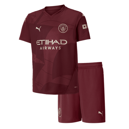 Miniconjunto Manchester City 2024/25 Tercera Equipación Niño (Camiseta + Pantalón Corto)