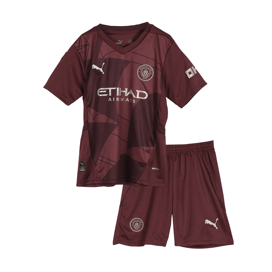 Miniconjunto Manchester City 2024/25 Tercera Equipación Niño (Camiseta + Pantalón Corto)