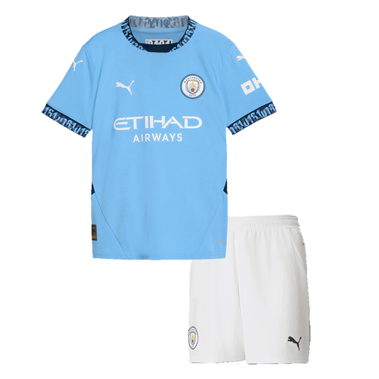 Miniconjunto Manchester City 2024/25 Primera Equipación Local Niño (Camiseta + Pantalón Corto)