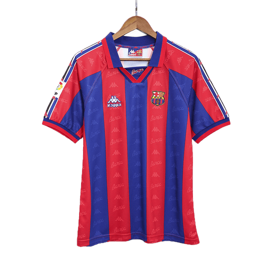 Camiseta Retro 1996/97 Barcelona Primera Equipación Local Hombre - Versión Hincha